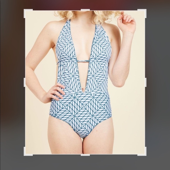 MODCLOTH Seaside Reversible One-Piece Swimsuit 2x - Picture 2 of 7